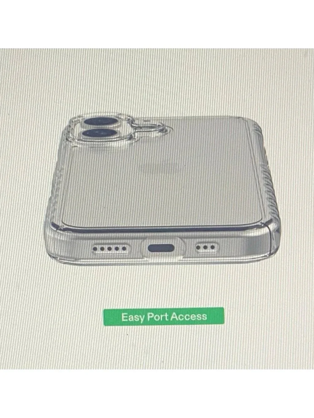 Onn Protective Gel Case for iPhone 16 Clear